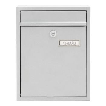 Mira Cover - Buzón de Comunidad Vertical para Interior, Cuerpo y Puerta de Acero, Plata