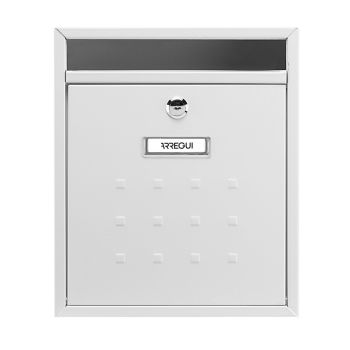 Mira - Buzón de Comunidad Vertical para Interior, Cuerpo y Puerta de Acero, Blanco