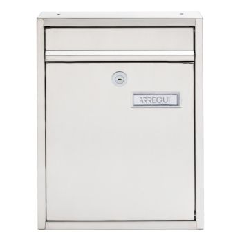 Mira Cover - Buzón de Comunidad Vertical para Interior, Cuerpo y Puerta de Acero Inoxidable Satinado