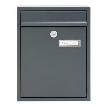 Mira Cover - Buzón de Comunidad Vertical para Interior, Cuerpo y Puerta de Acero, Antracita