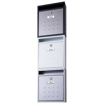 MIRA Buzón vertical para interior con relieve geométrico