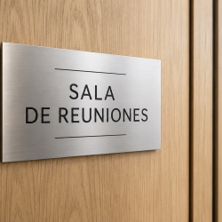 Placas de acero inoxidable para puertas. Imagen generada con inteligencia artificial.
